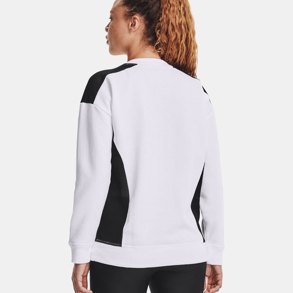 NWT Under Armour Women's Volleyball Oversized Pullover White/Black, Size S/M - Picture 2 of 10